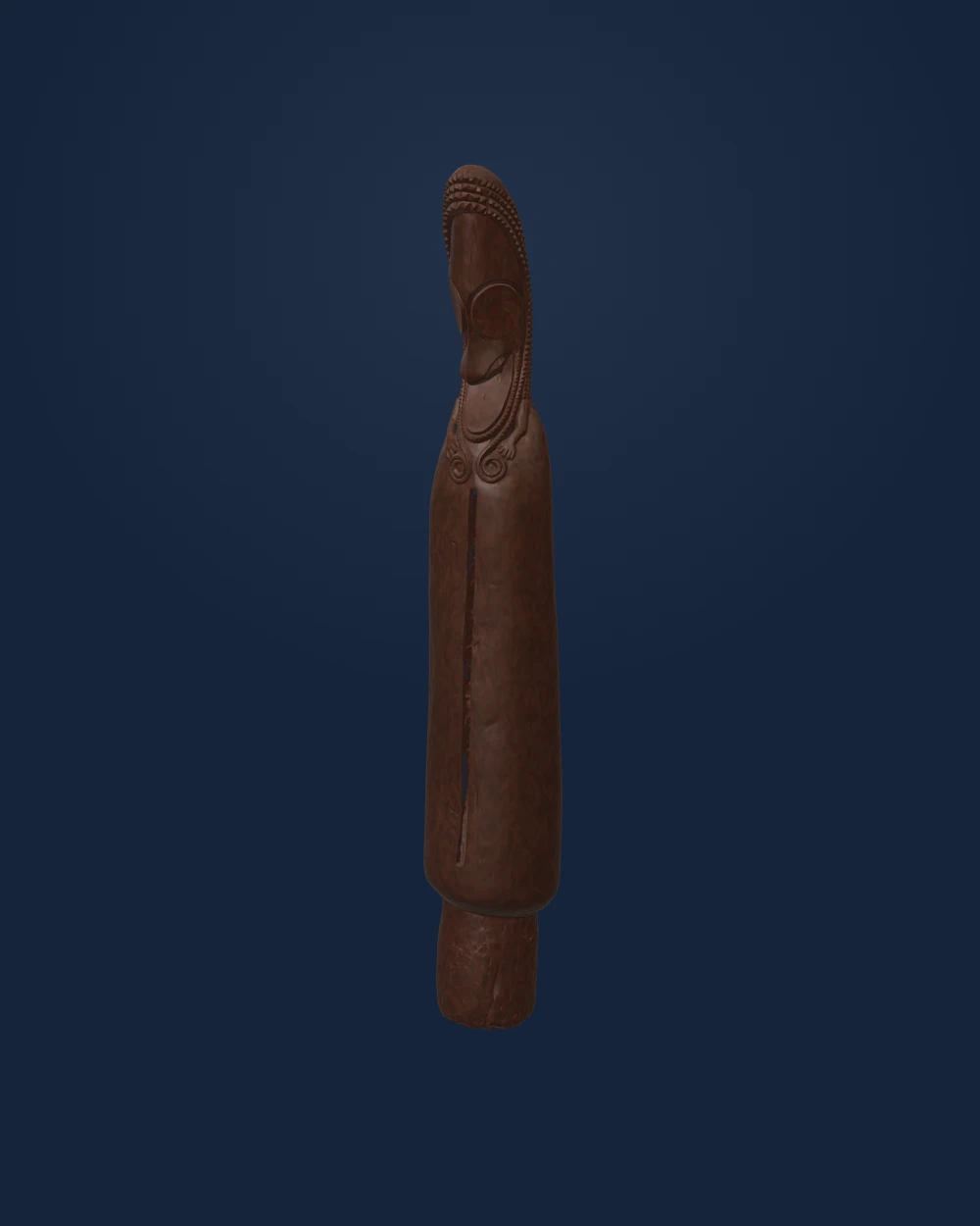 Atingting Kon Slit Gong, Tin Mweleun, Wood — Modern