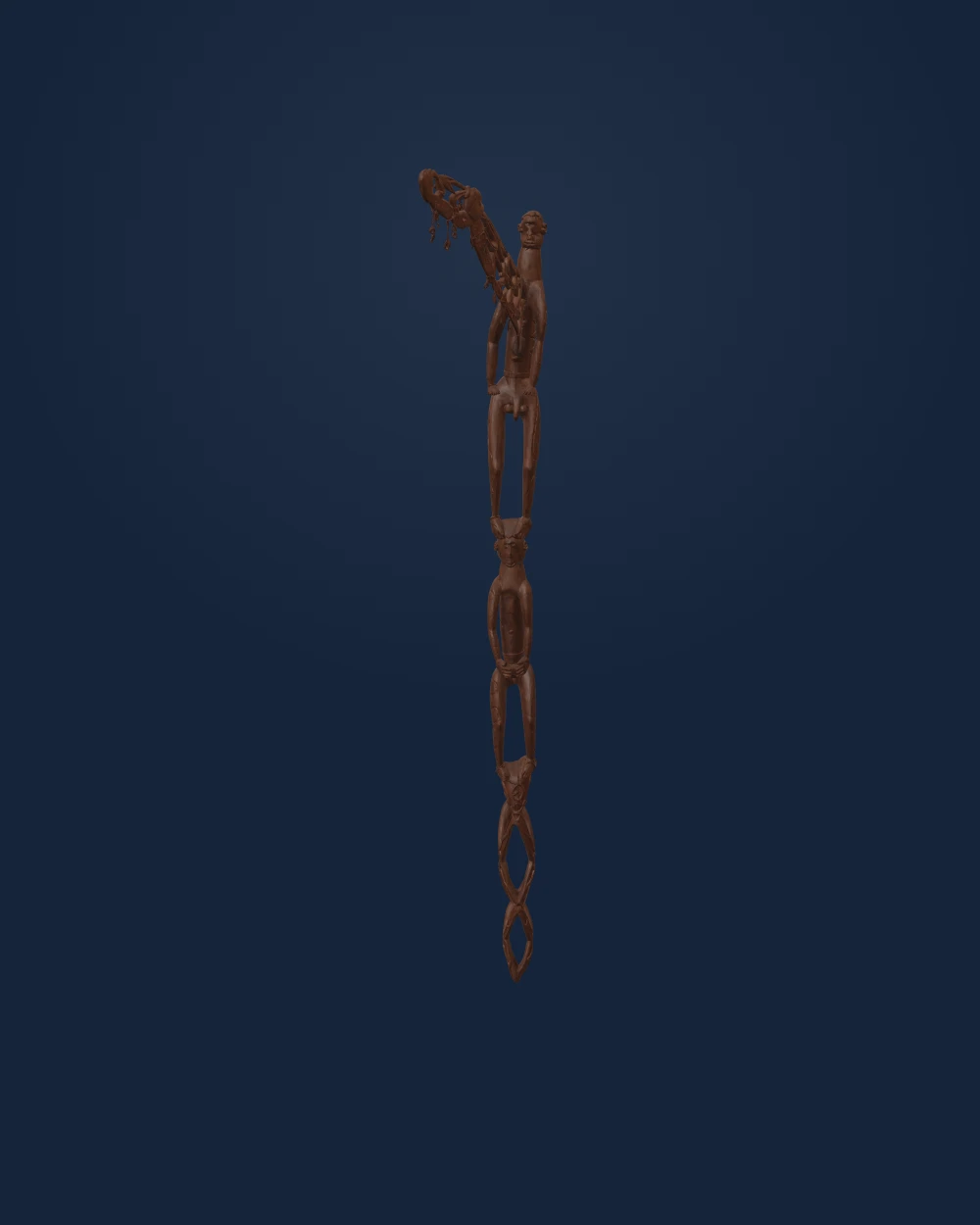 Bisj Ancestor Pole Jewer, Jewer, Wood — Modern