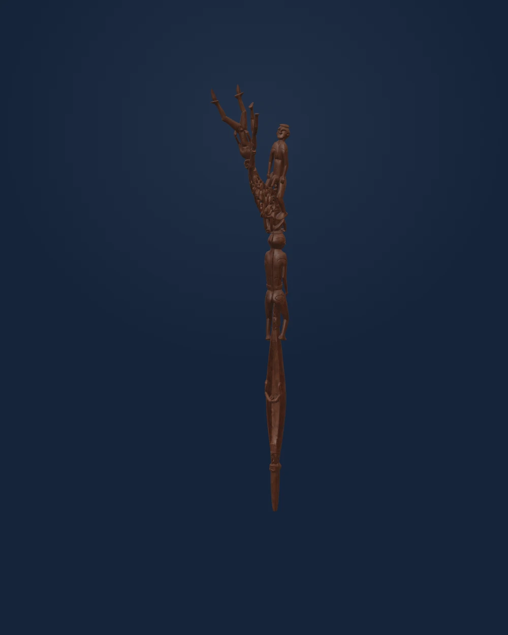 Bisj Ancestor Pole Omadesep, Asmat artist(s), Wood — Modern