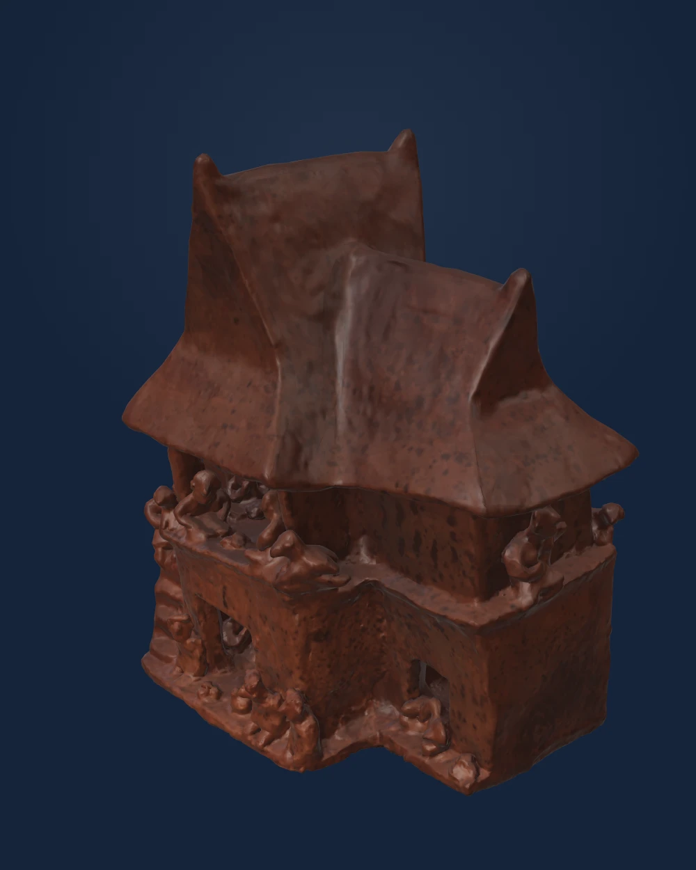 House Model Nayarit, Nayarit artist(s), Ceramic — Ancient