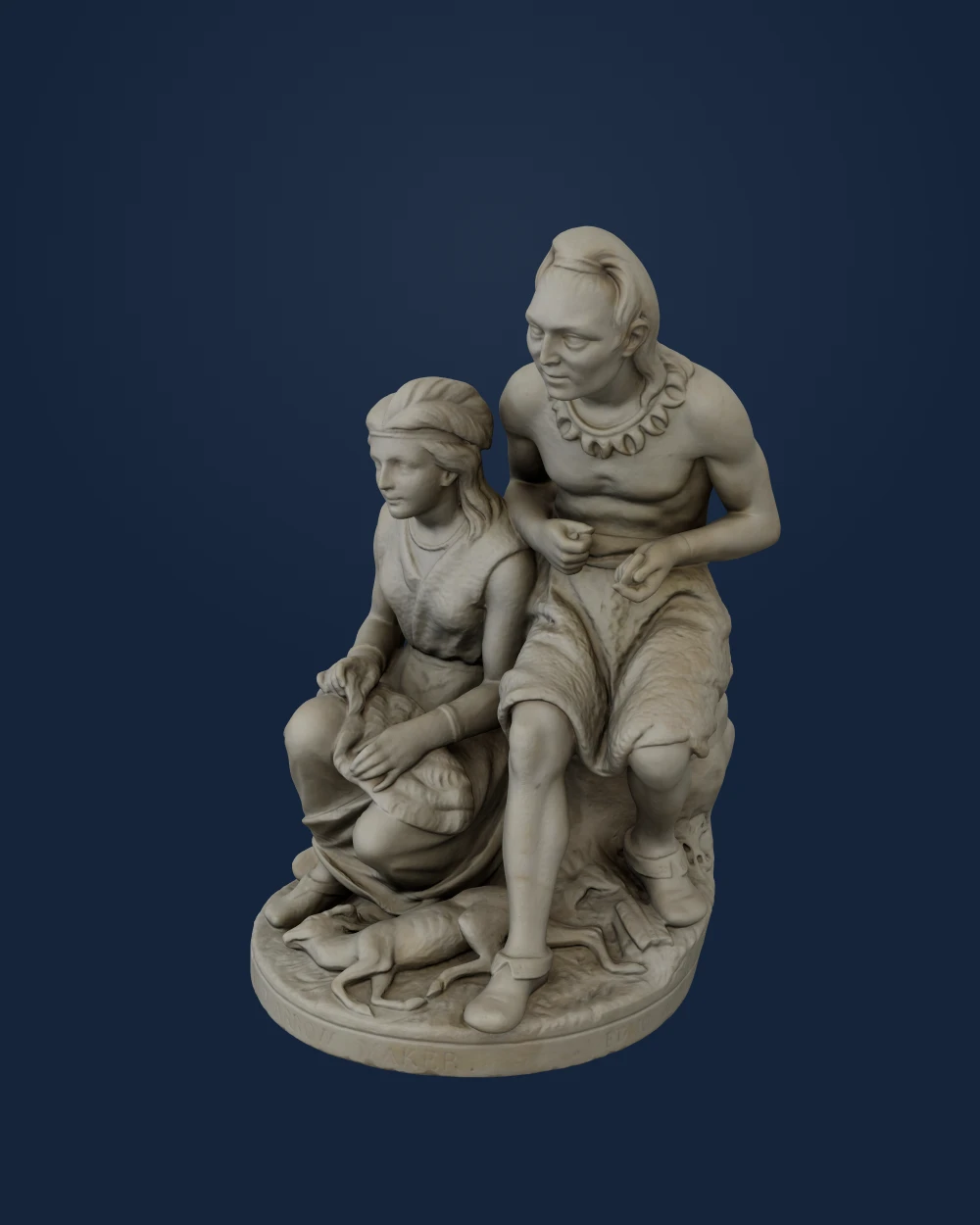 Old Arrow Maker — Edmonia Lewis · modeled 1866
