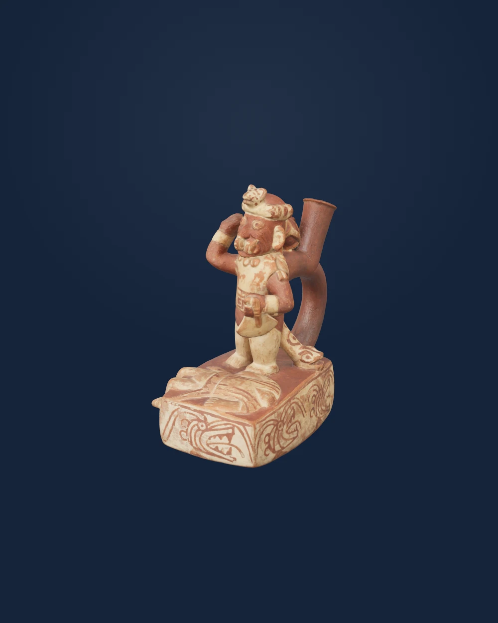 Stirrup-spout bottle with decapitation scene — Moche artist(s) · 200-500 CE
