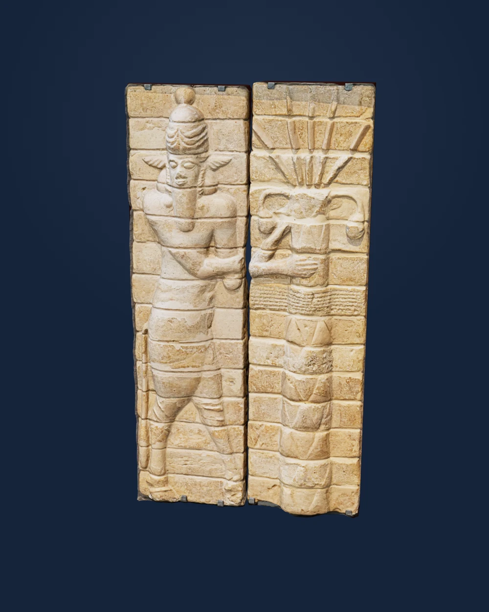 Bull-Man and Palm Panels from the Temple of Inshushinak — Unknown Elamite artist(s) · 1150–1120 BCE (Shutrukid dynasty, reign of Shilhak-Inshushinak)