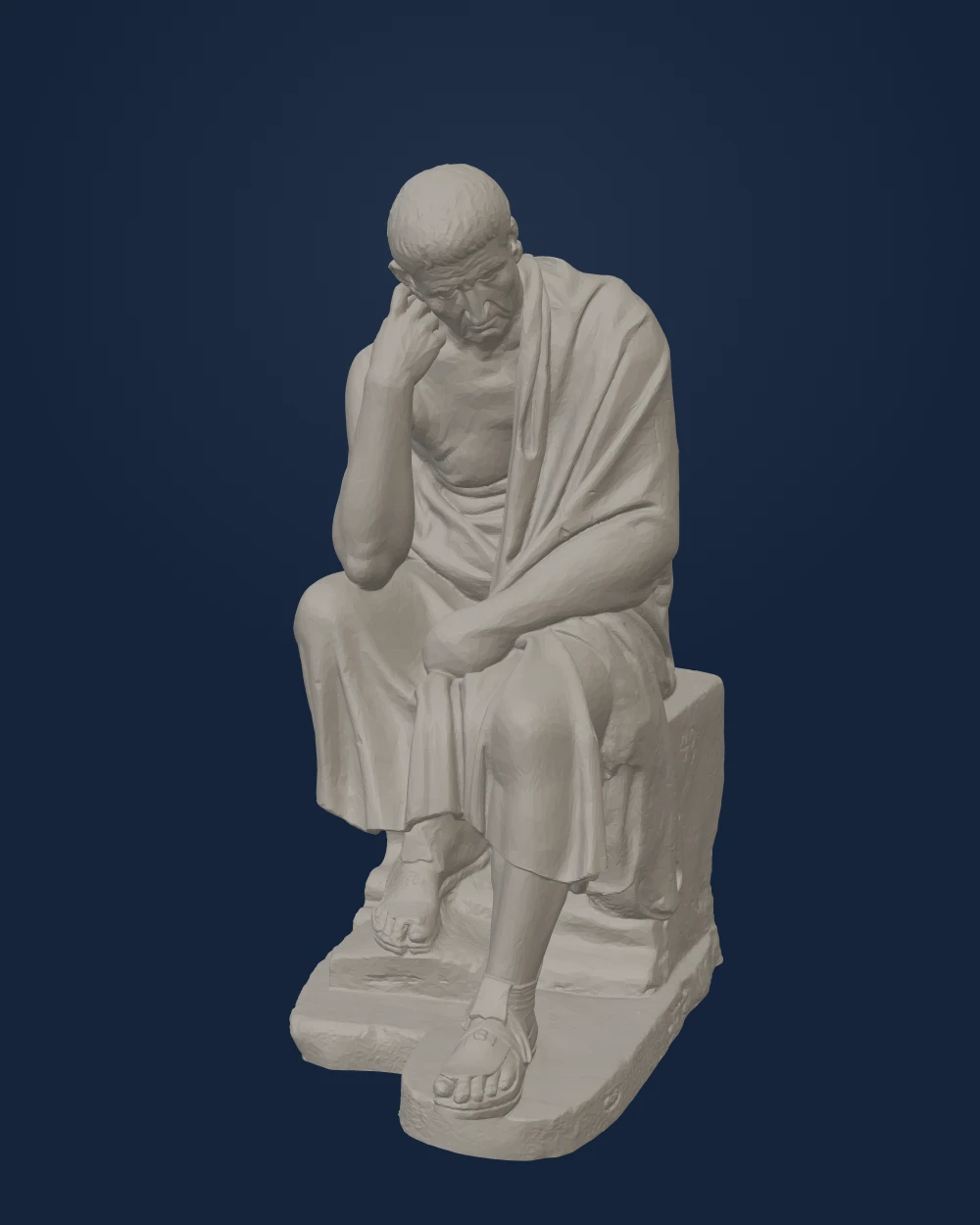 Aristippos Of Cyrene, Marble — Ancient