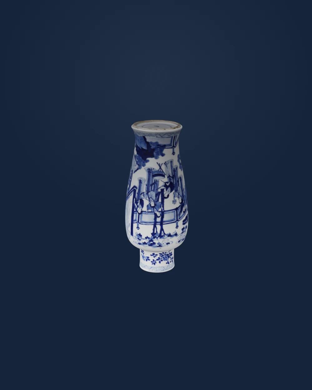 Baluster vase, one of three in a five-piece garniture (F1980.190--194) — Unknown Chinese artist(s) · 1662-1722