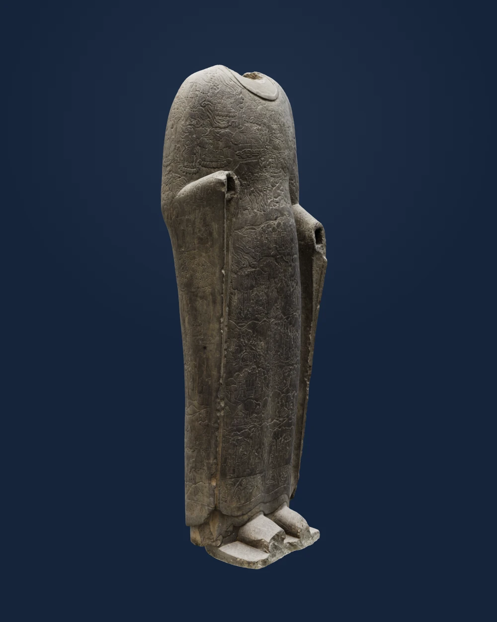 Buddha Draped in Robes Portraying the Realms of Desire — Unknown Chinese sculptor · 550-577 CE