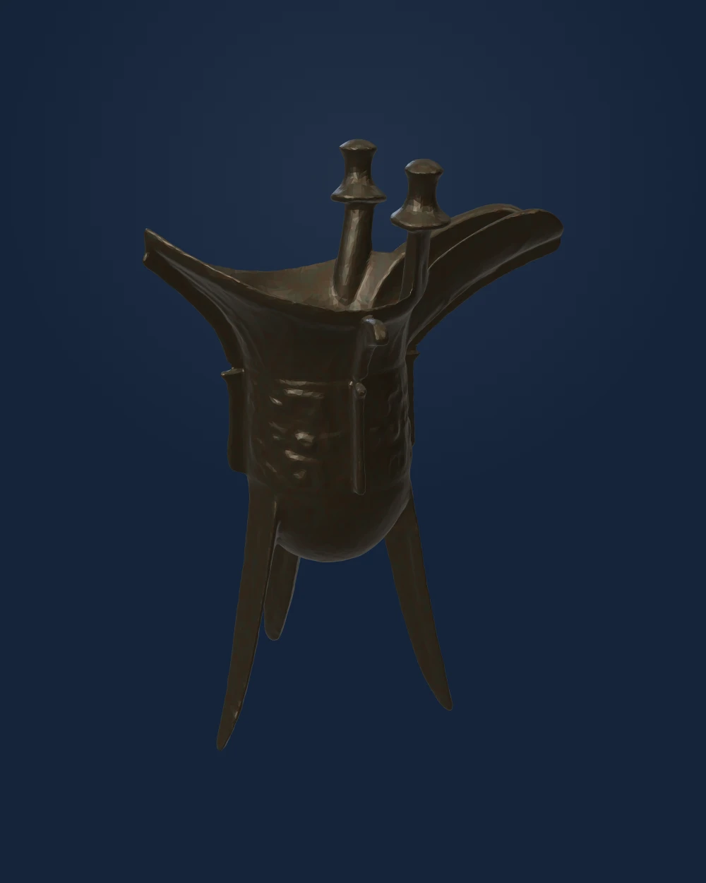 Jue wine vessel — Unknown Chinese artist(s) · 12th-11th century BCE