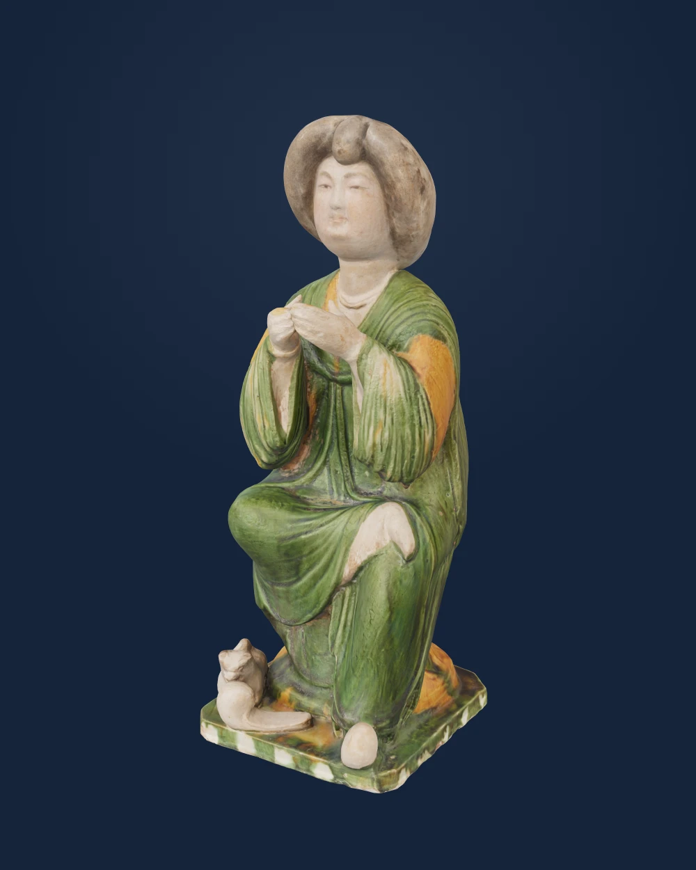 Seated court lady — Unknown Chinese sculptor · 8th century