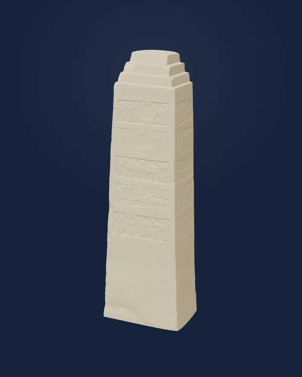 Black Obelisk of Shalmaneser III, Black limestone — Ancient