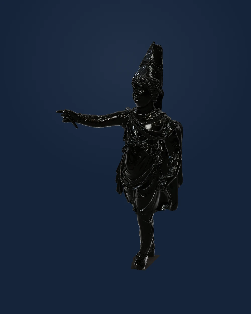 Bronze Figure Boy Eastern Dress, Bronze — Ancient