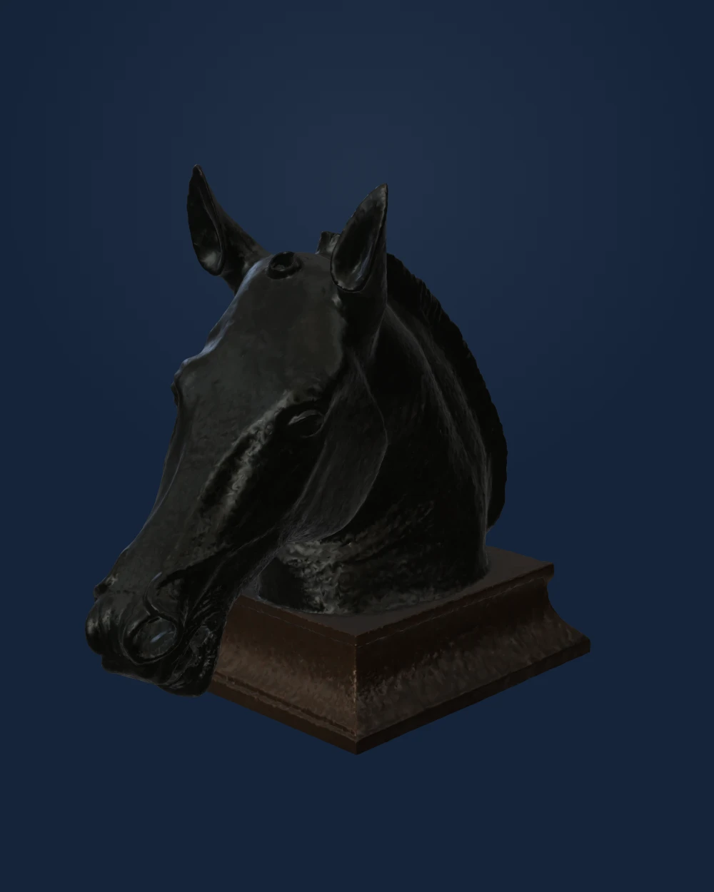 Bronze Horse Head Herculaneum, Bronze — Undated
