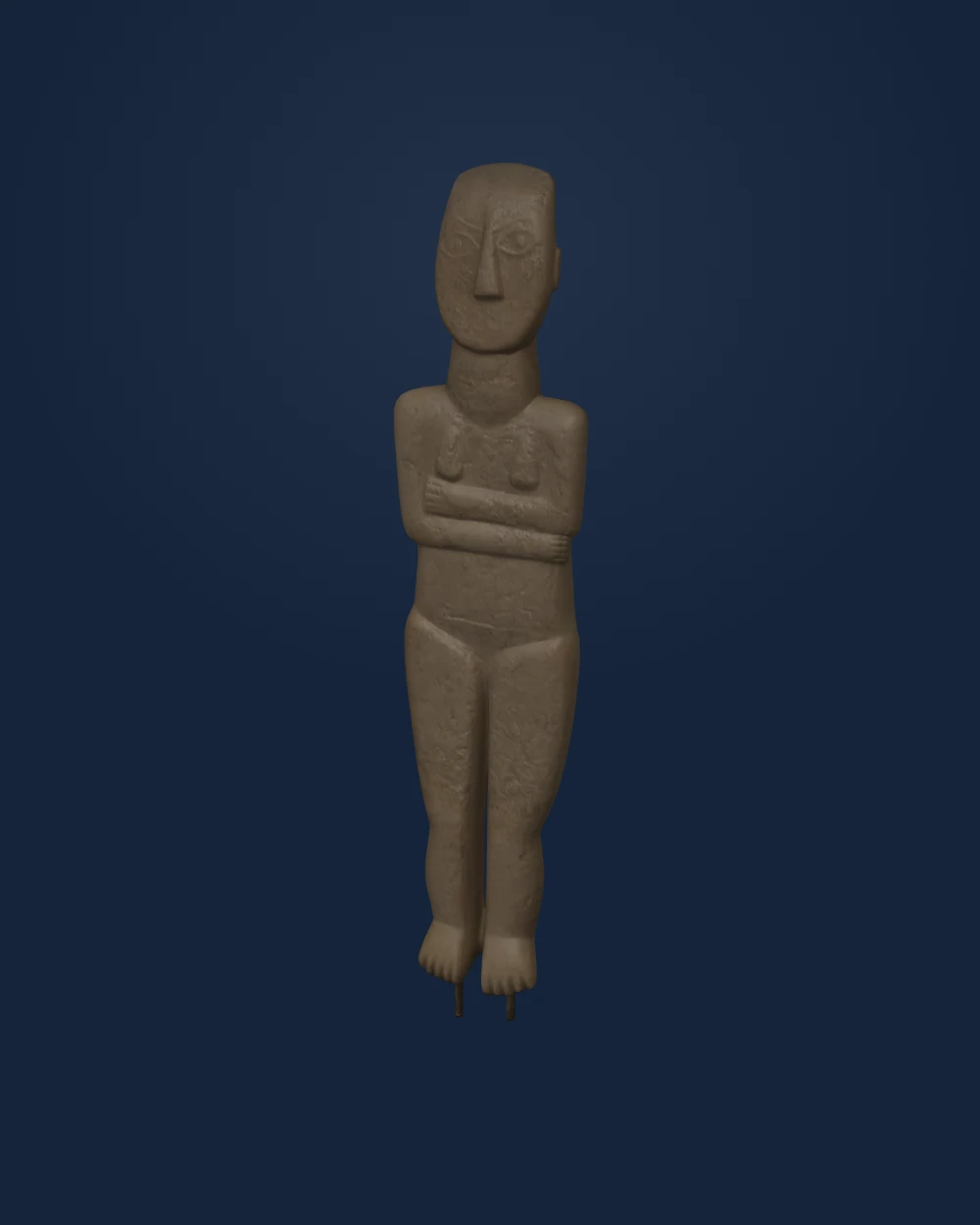 Cycladic Marble Female Figure, Marble — Undated