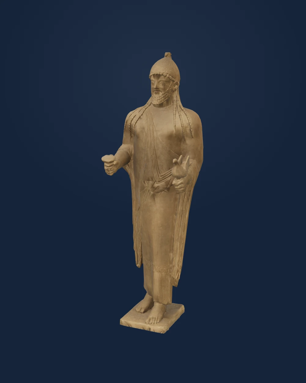 Cypriot Limestone Priest, Limestone — Ancient