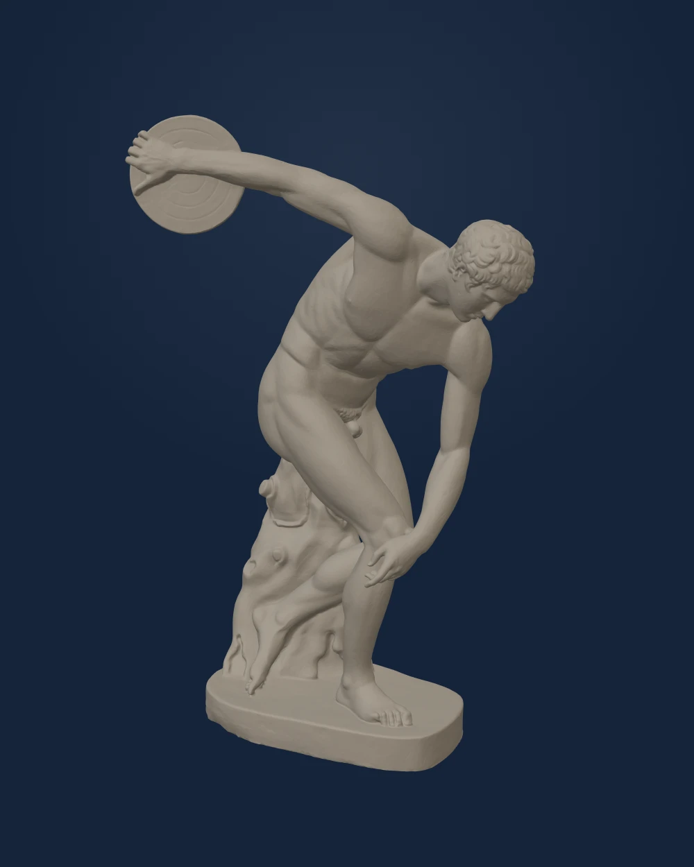 Discobolus, Myron, Bronze (lost original) — Ancient