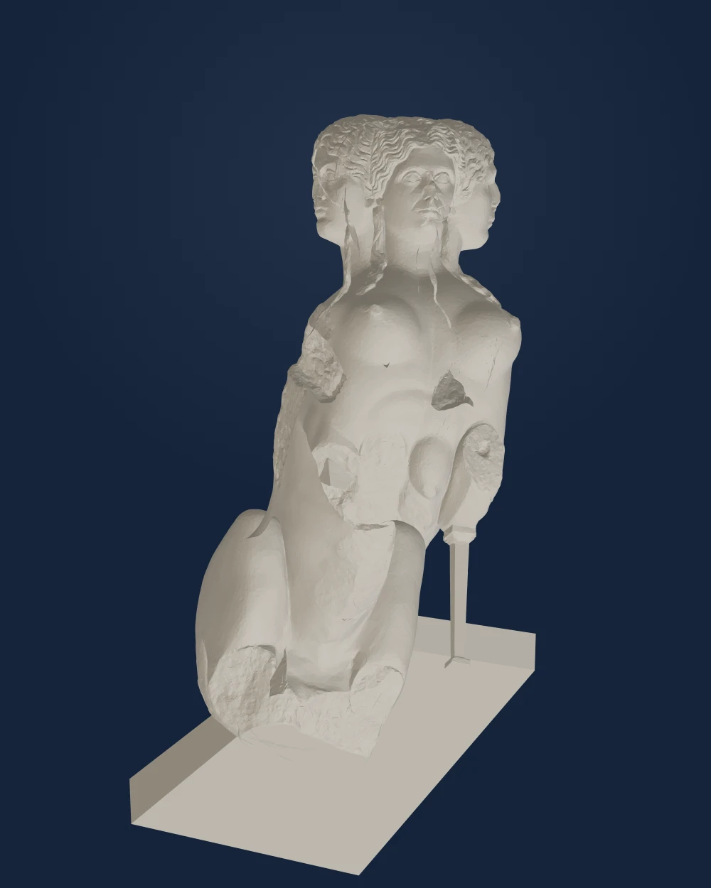 Four-headed Sphinx, Unknown, Stone — Ancient