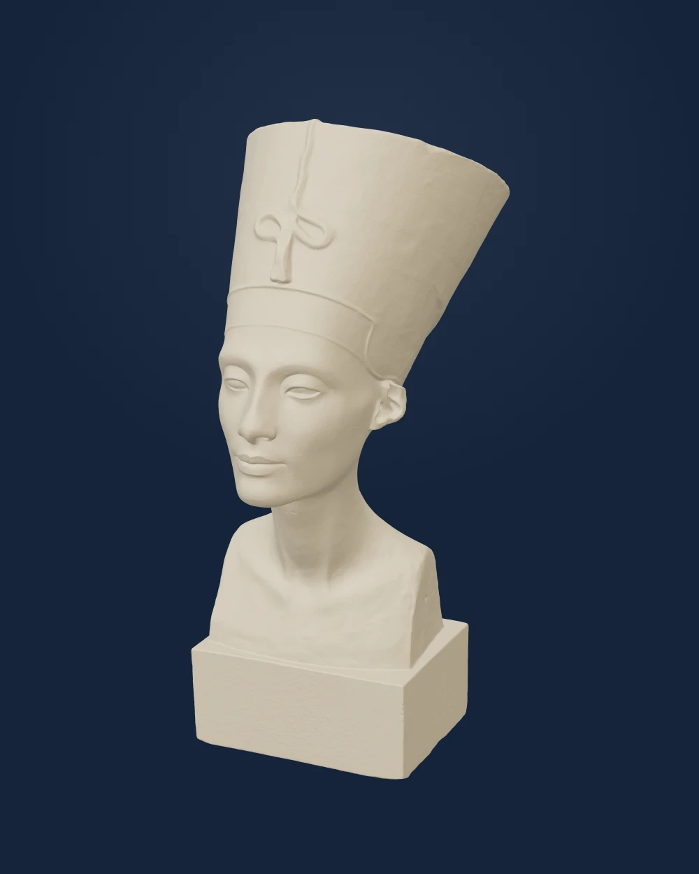 Portrait of Nefertiti, Attributed to the workshop of Thutmose, Painted limestone — Ancient