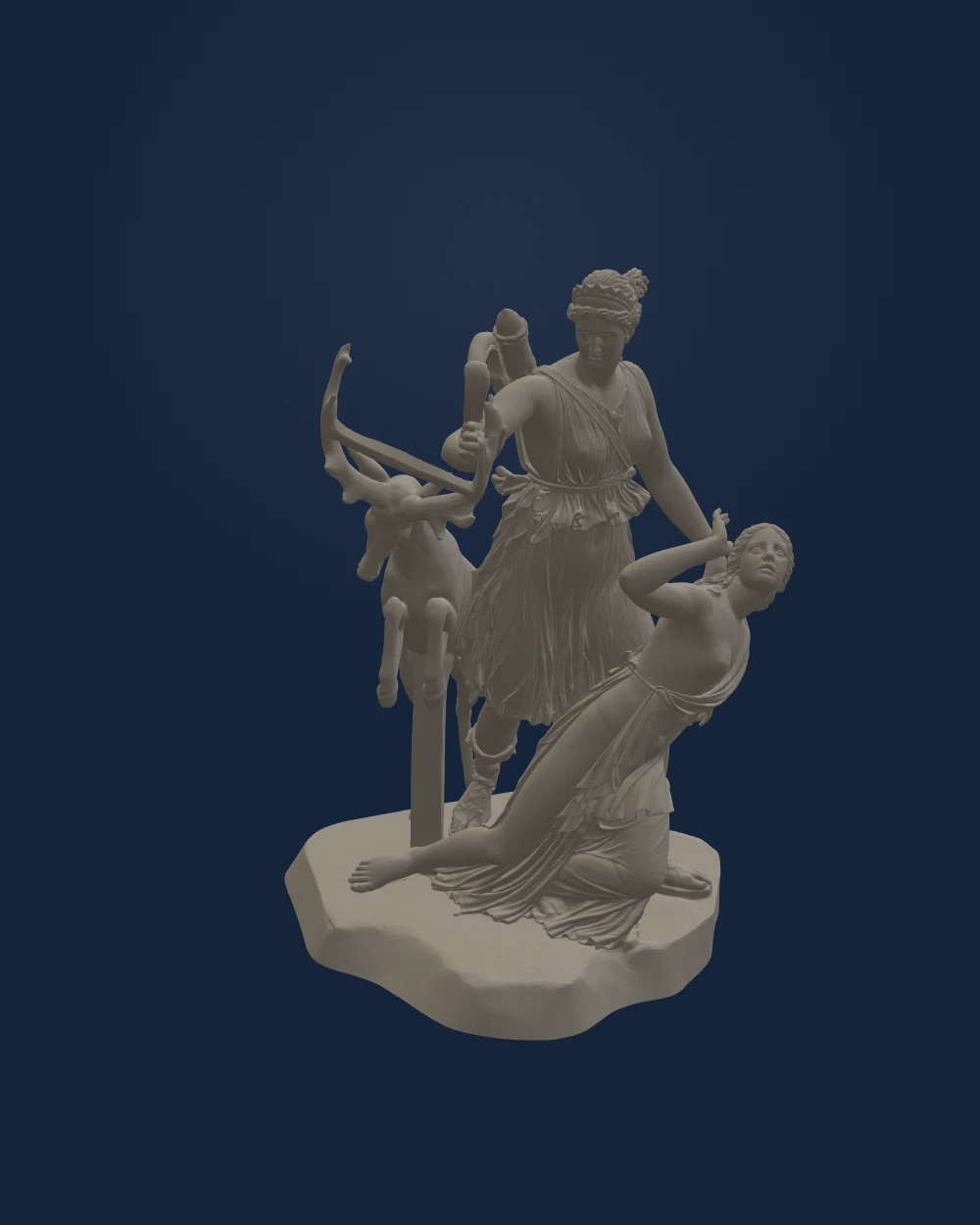 Artemis and Iphigenia, Plaster — Ancient