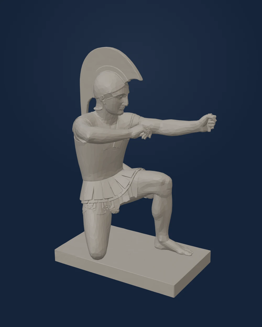 Kneeling Archer from the Temple of Aphaia — Mediterranean · c. 500-490 BCE