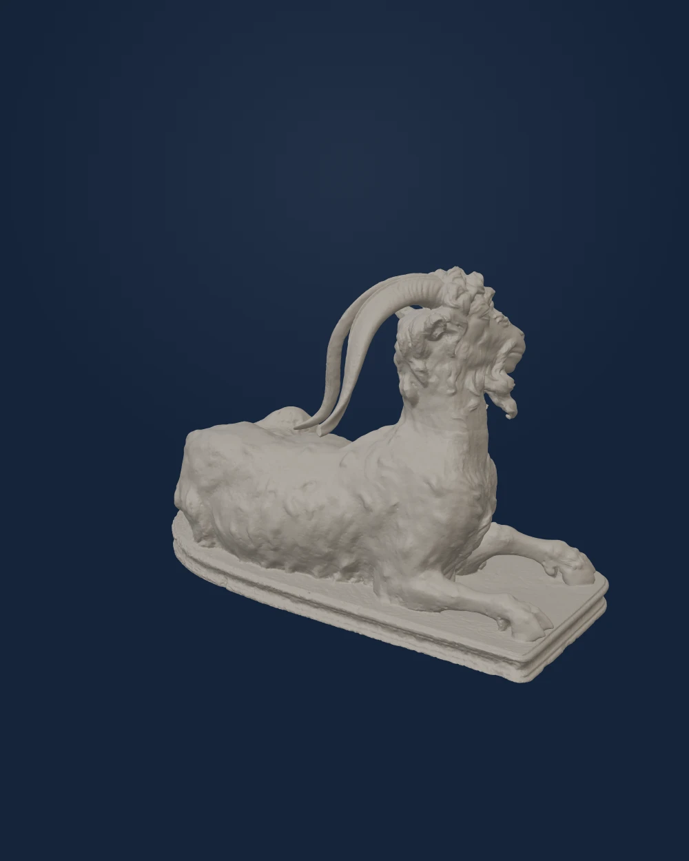 Statue of Resting Goat — still image