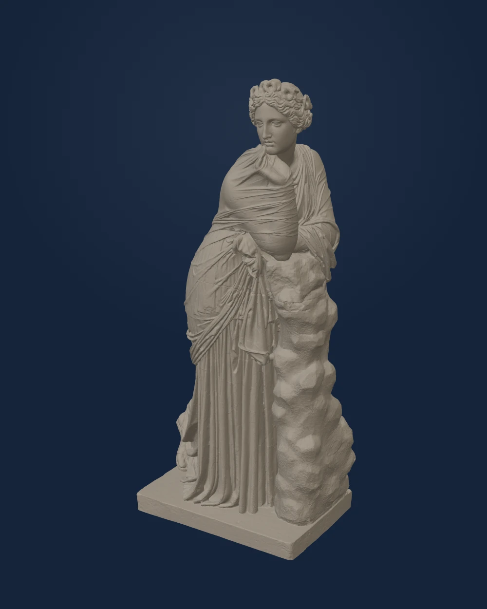 Standing Muse, Polyhymnia — Unknown Roman sculptor after a Hellenistic work; SMK plaster cast · 2nd century BCE (Hellenistic prototype; Roman copy)
