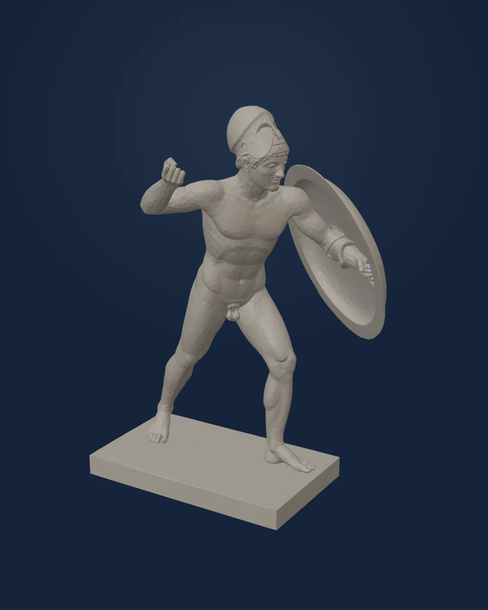 Standing Warrior with Shield from the Temple of Aphaia — Mediterranean · c. 500-490 BCE