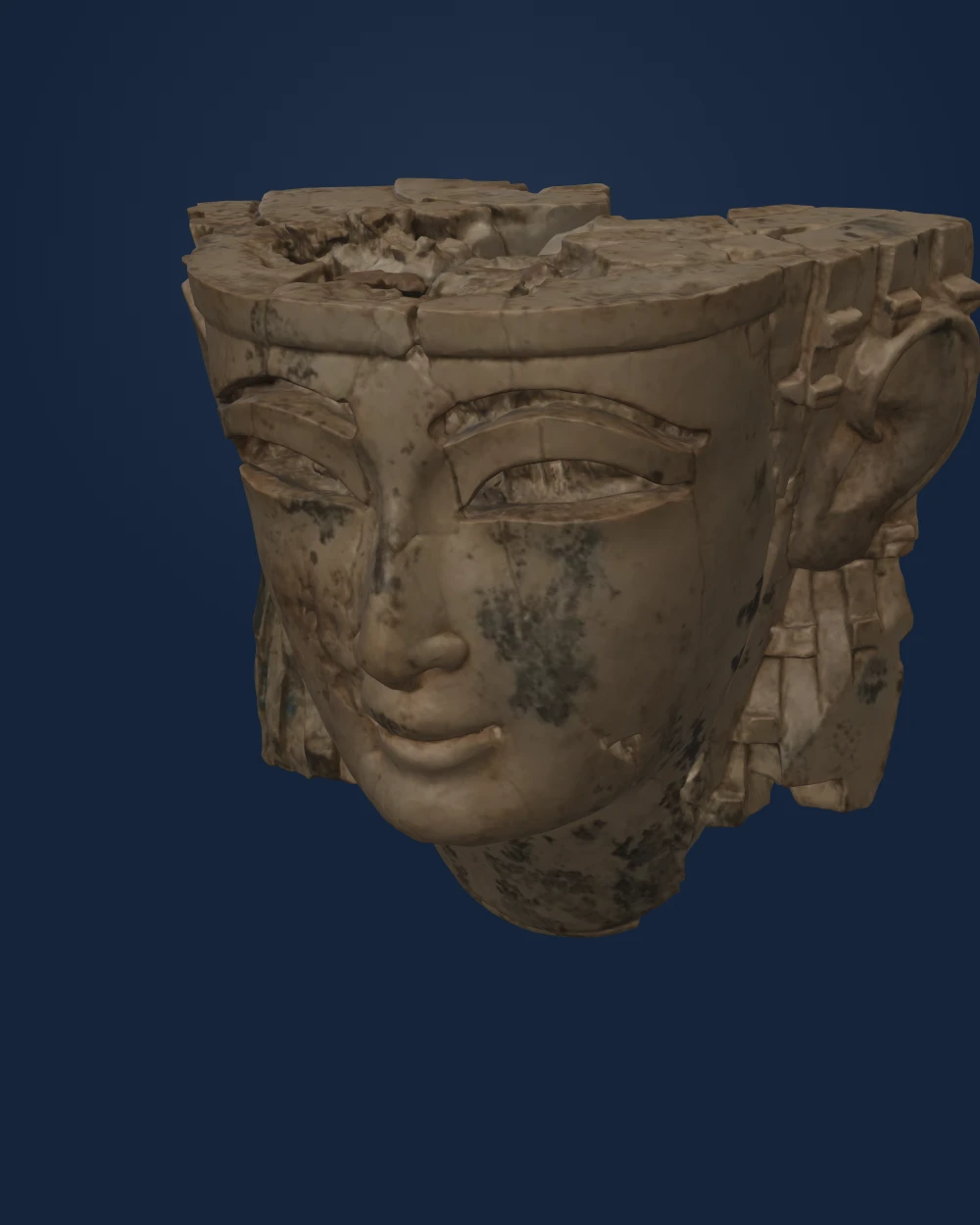 Head Of A Male Or Female Figure, Ivory — Ancient