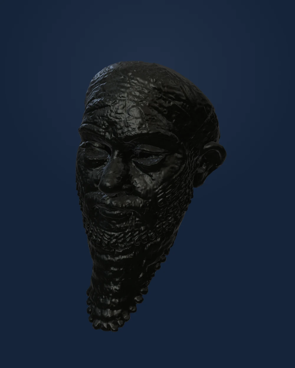 Head Of A Ruler, Copper alloy — Ancient