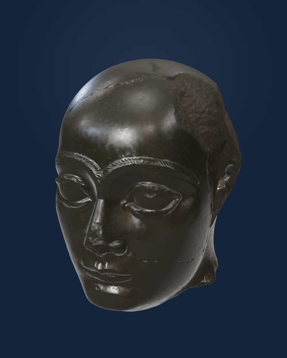 Head Of Gudea, Stone — Ancient
