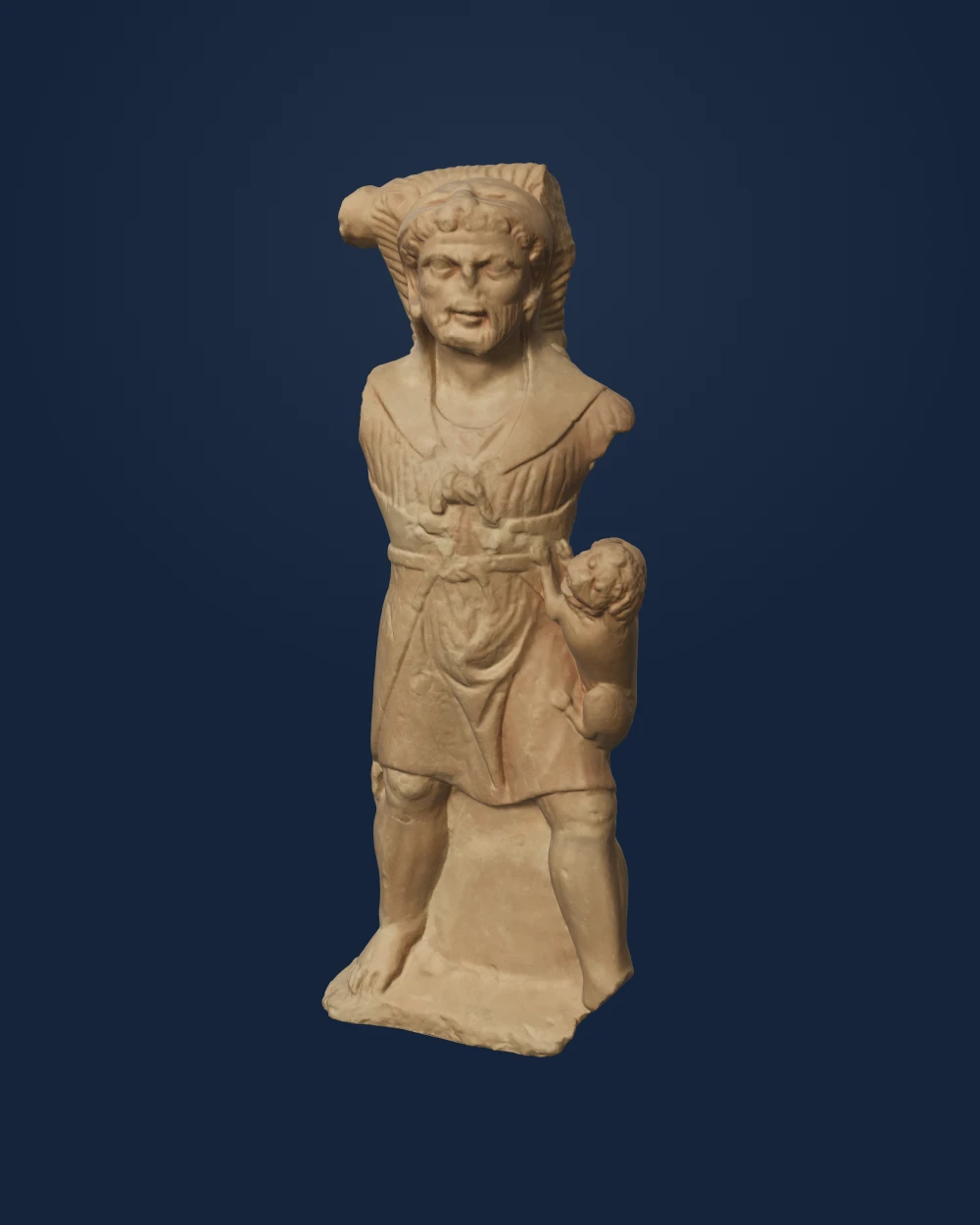 Limestone Statue Of Herakles, Limestone — Ancient
