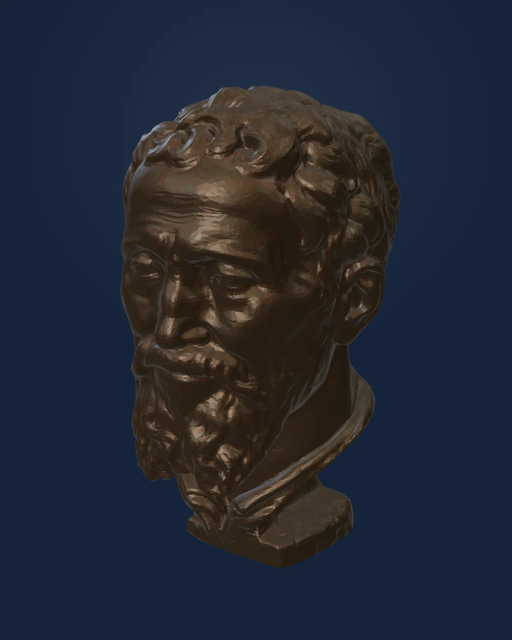 Portrait Of Michelangelo, Lorenzi, Bronze — Renaissance