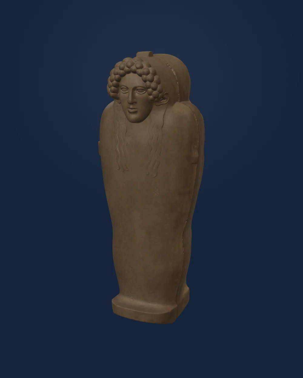 Marble Anthropoid Sarcophagus, Parian marble — Ancient