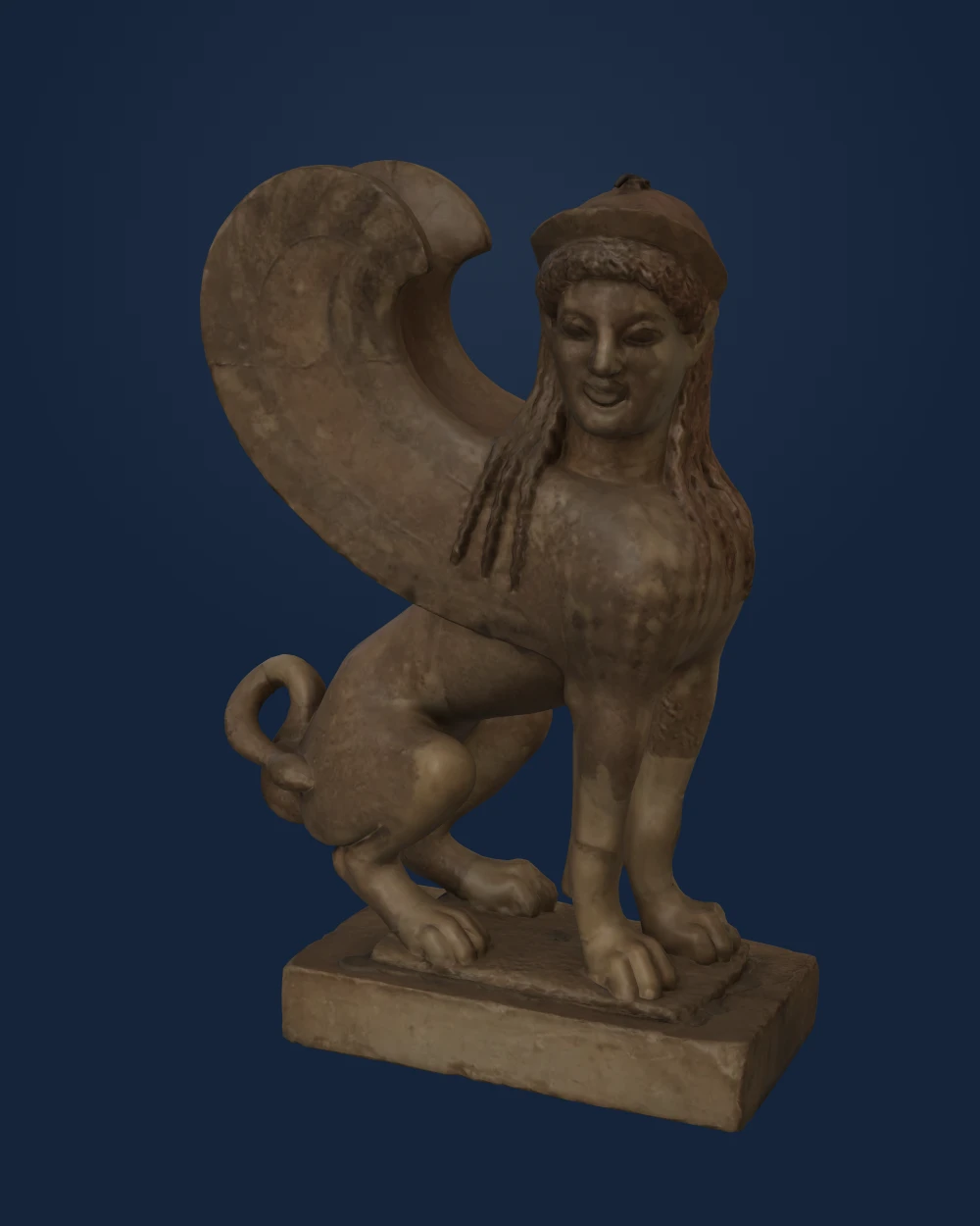 Marble Capital Sphinx, Marble — Ancient