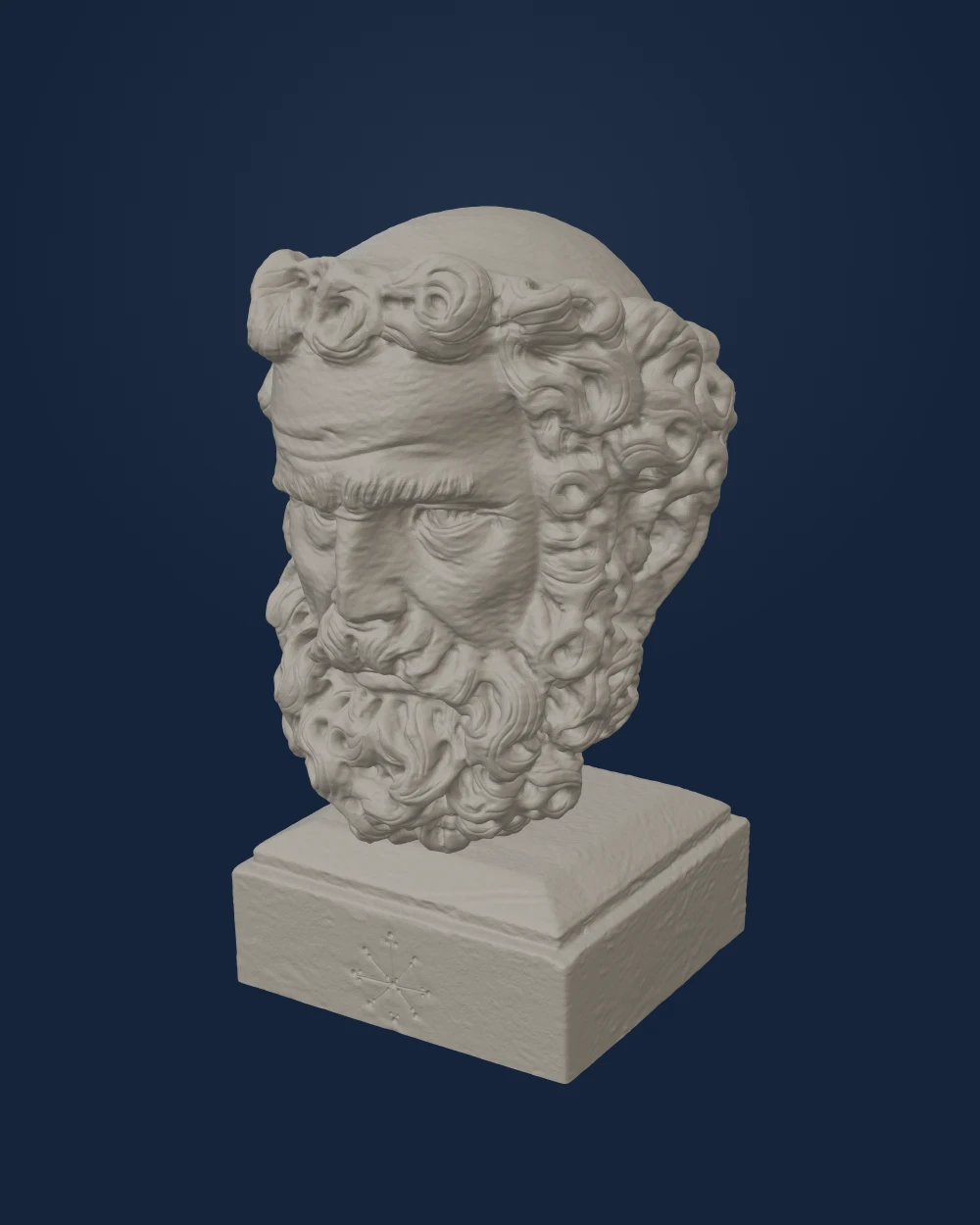 Head of a Bearded Man — Giovanni Pisano · 1312-1314