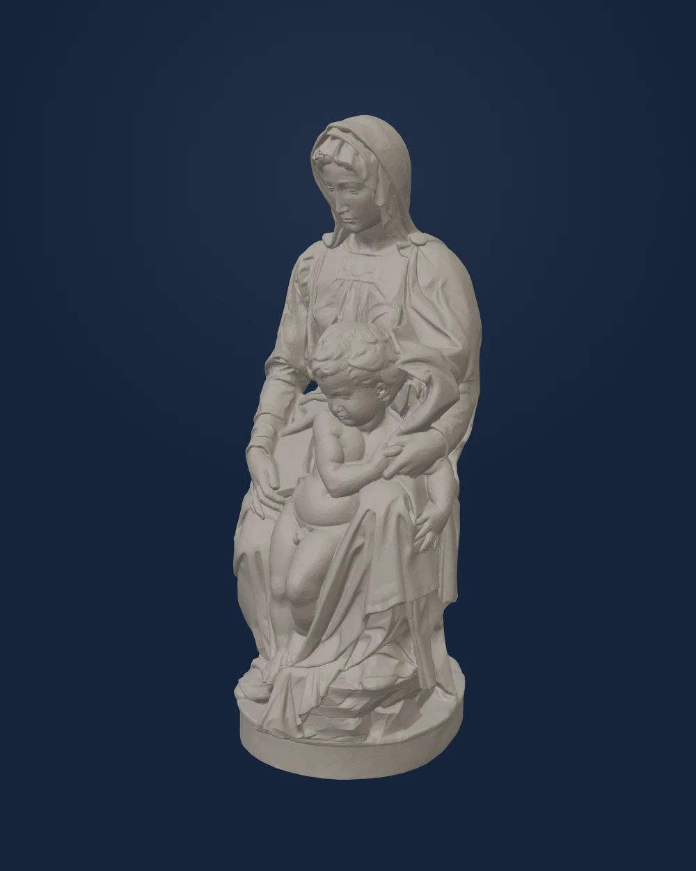 Bruges Madonna, Michelangelo, Marble — Renaissance
