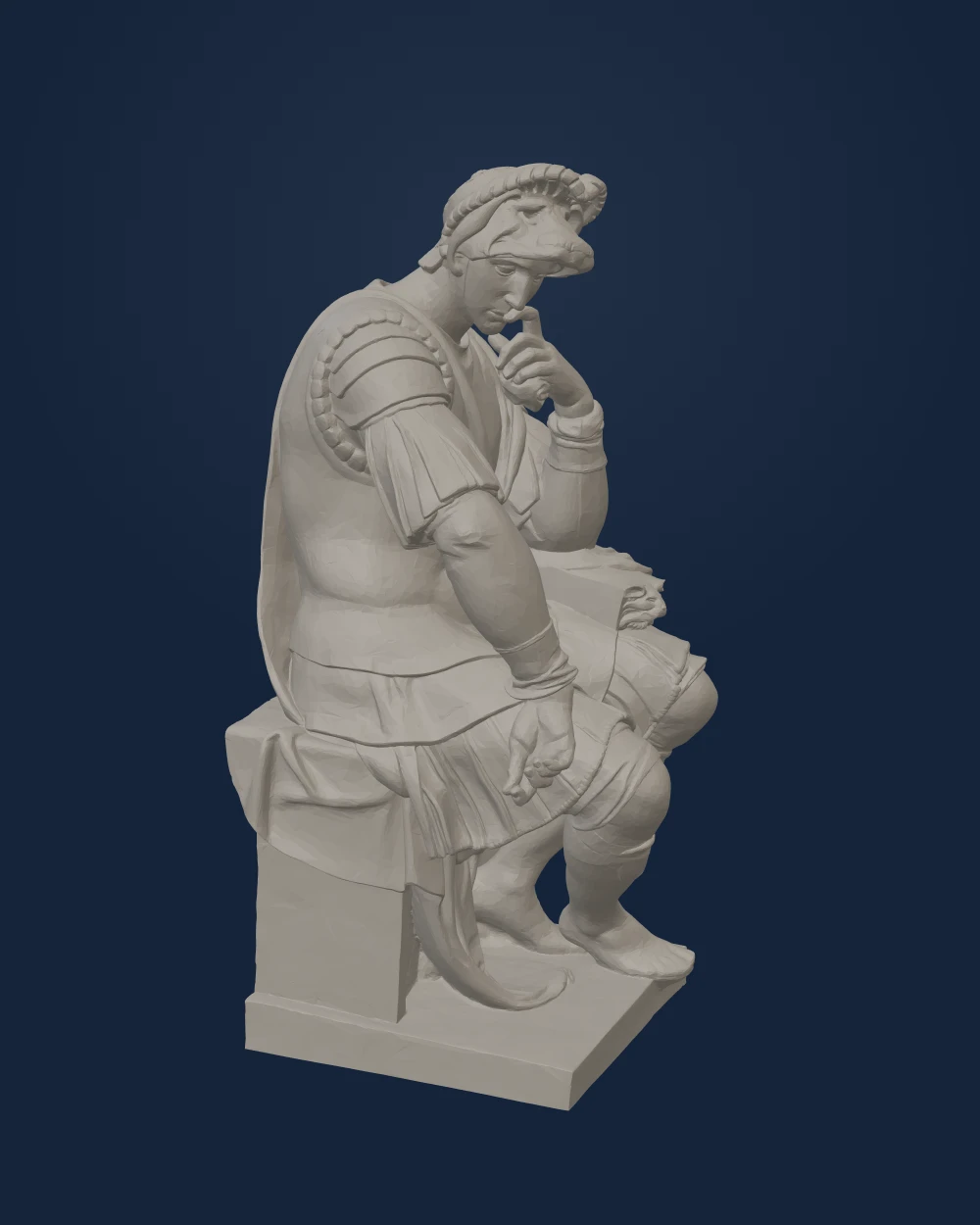 Lorenzo, Duke of Urbino, Michelangelo, Marble — Renaissance