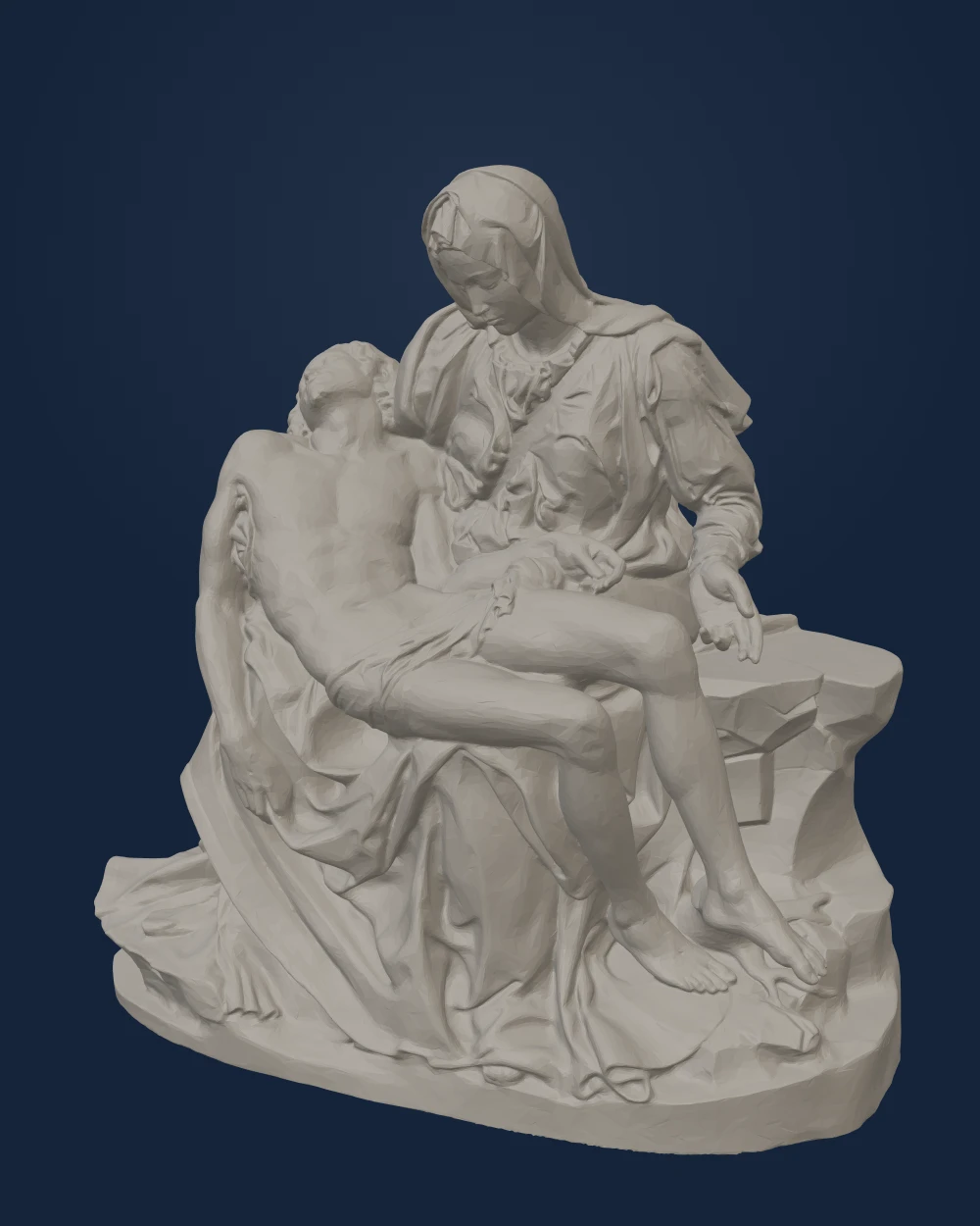 Pieta, Michelangelo, Plaster — Renaissance