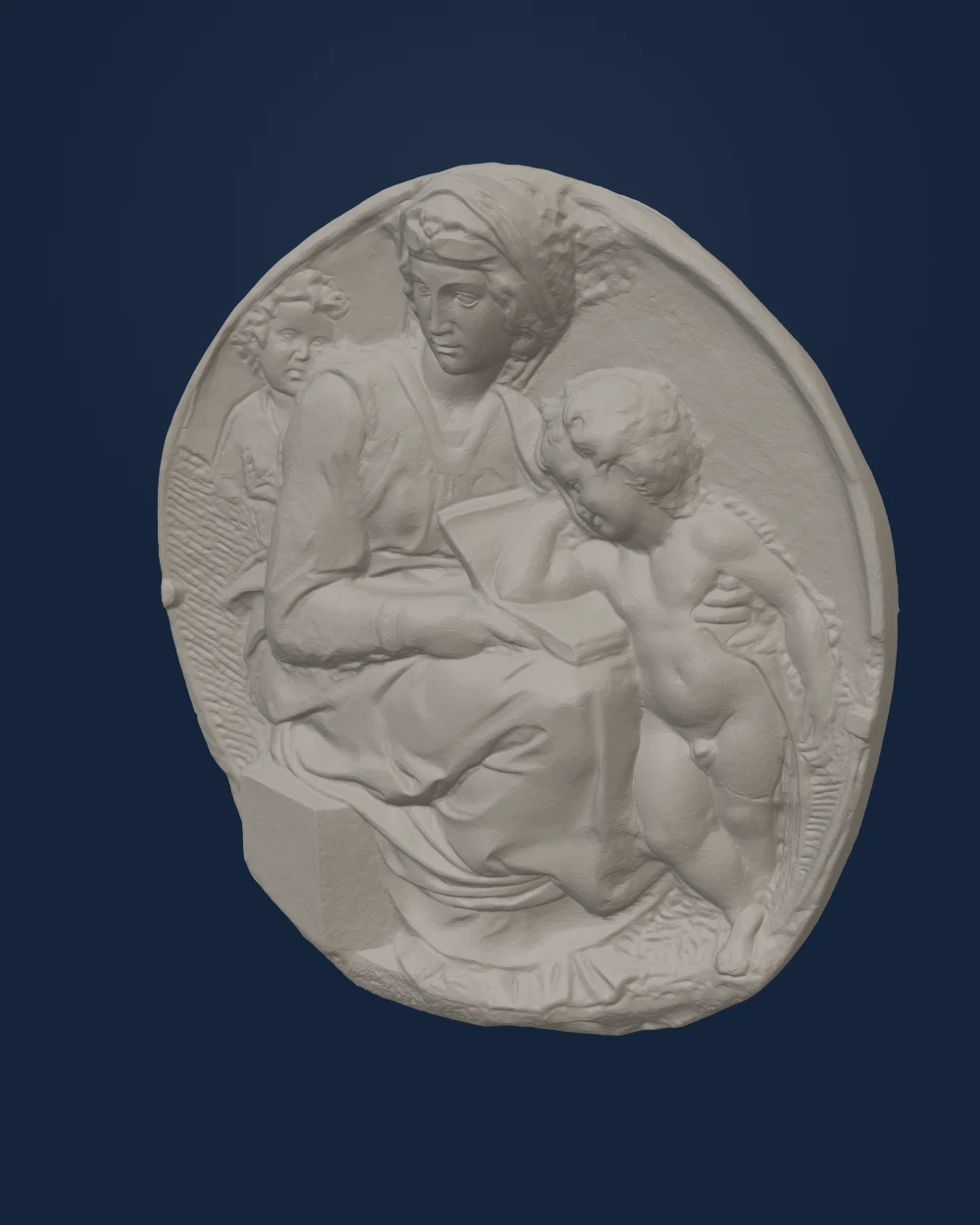 Tondo Pitti, Michelangelo, Marble — Renaissance