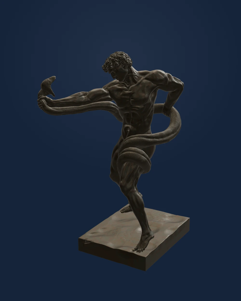 An Athlete Wrestling with a Python — still image