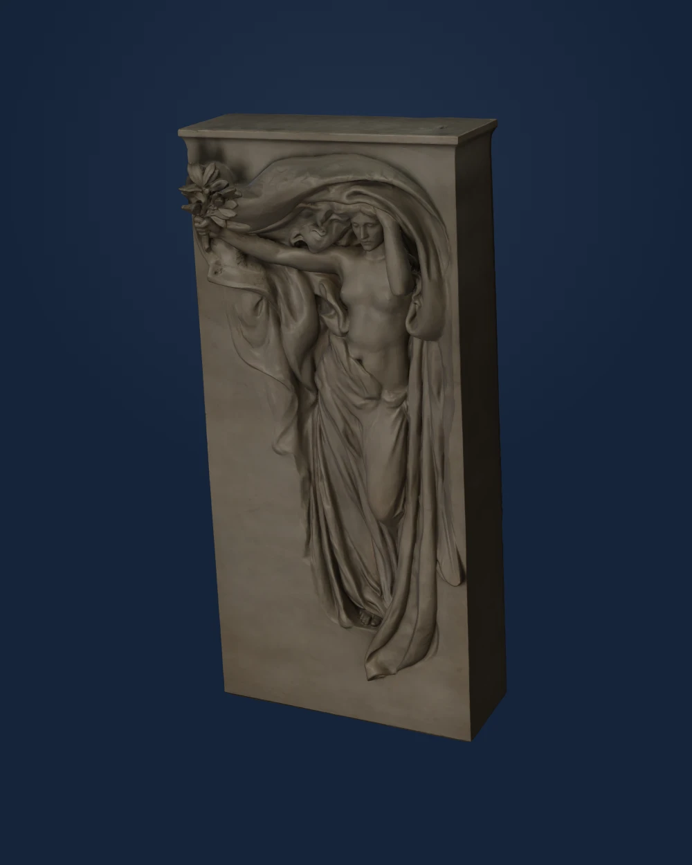 Mourning Victory Melvin Memorial, Daniel Chester French, Marble — Modern