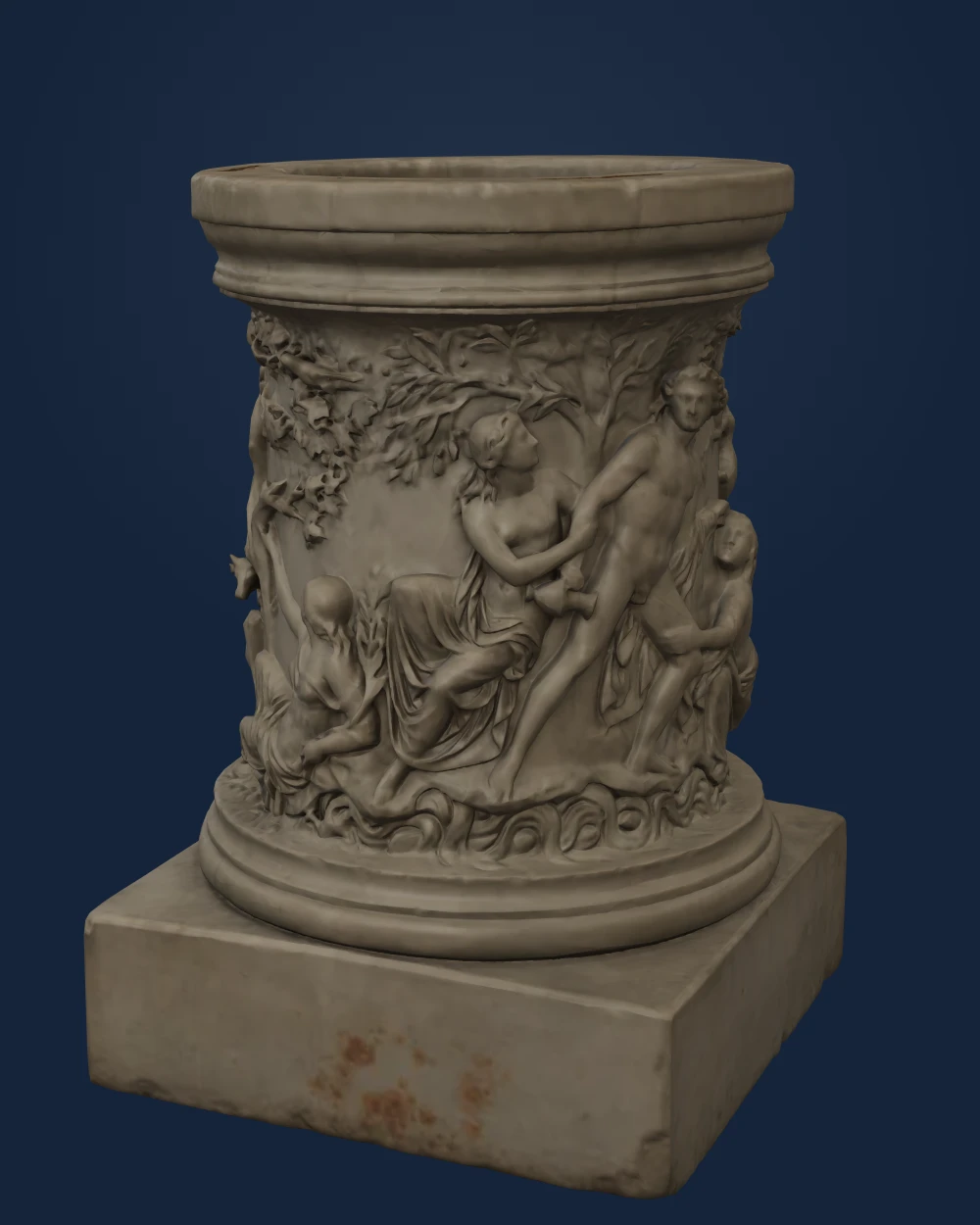Narcissus And Echo Puteal, Marble — Ancient