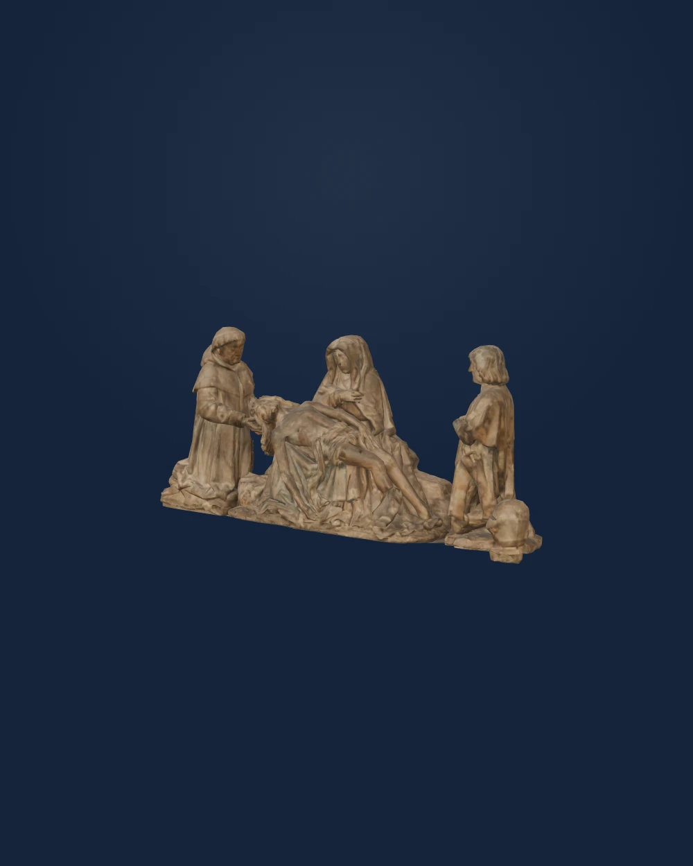 Pieta With Donors, Limestone — Renaissance