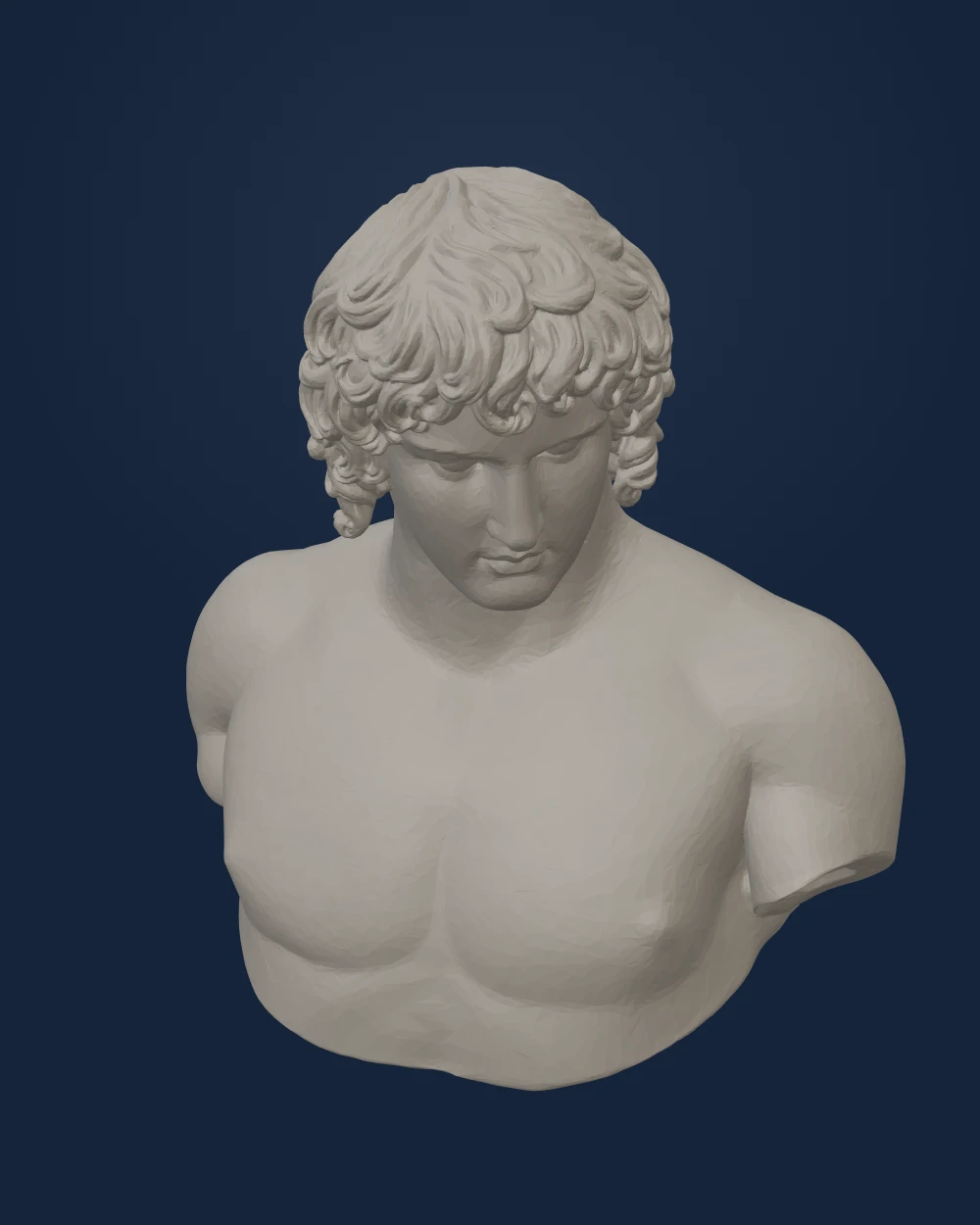 Portrait Of Antinoos, Marble — Ancient