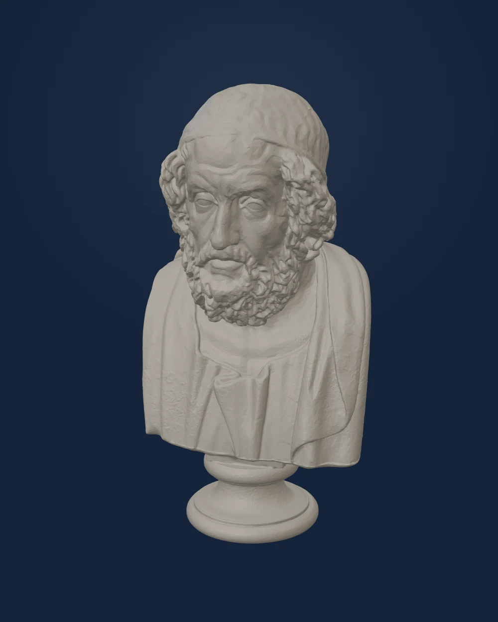 Portrait Of Homer, Marble — Ancient