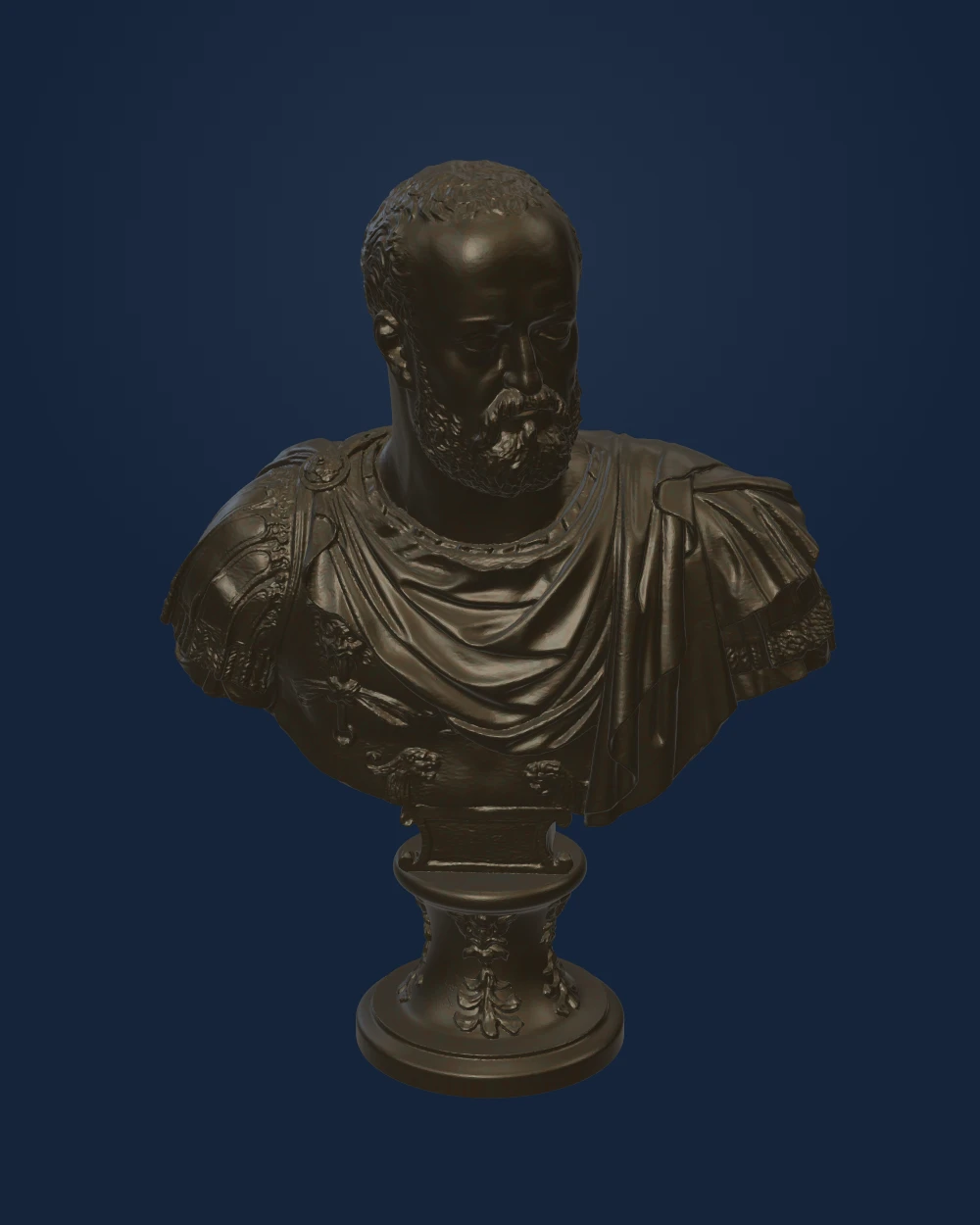 Bust of Cosimo I de' Medici, Clemente Bandinelli, Bronze — Renaissance