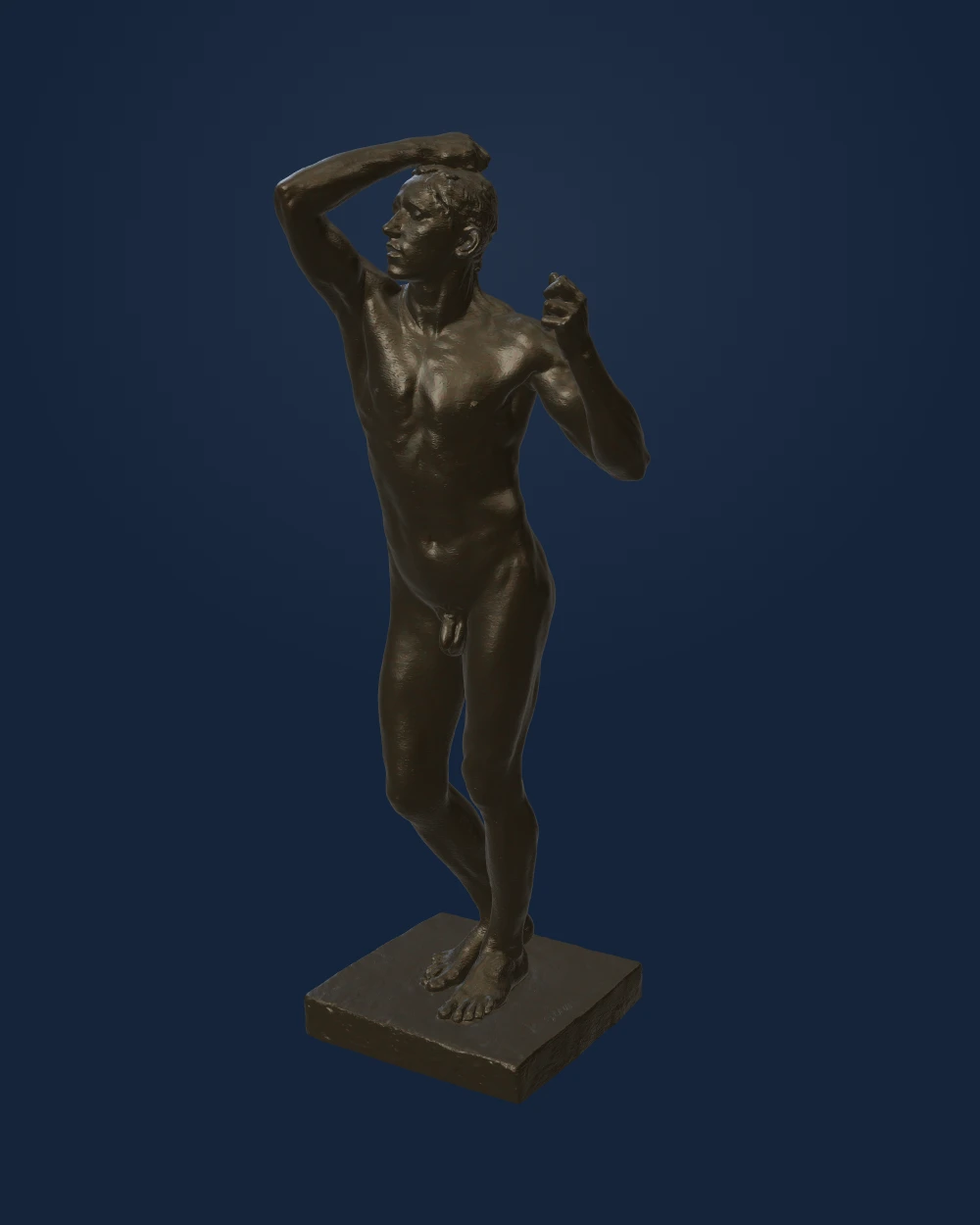 The Age of Bronze — Auguste Rodin; source mesh by Scan The World · 1877; cast before 1941