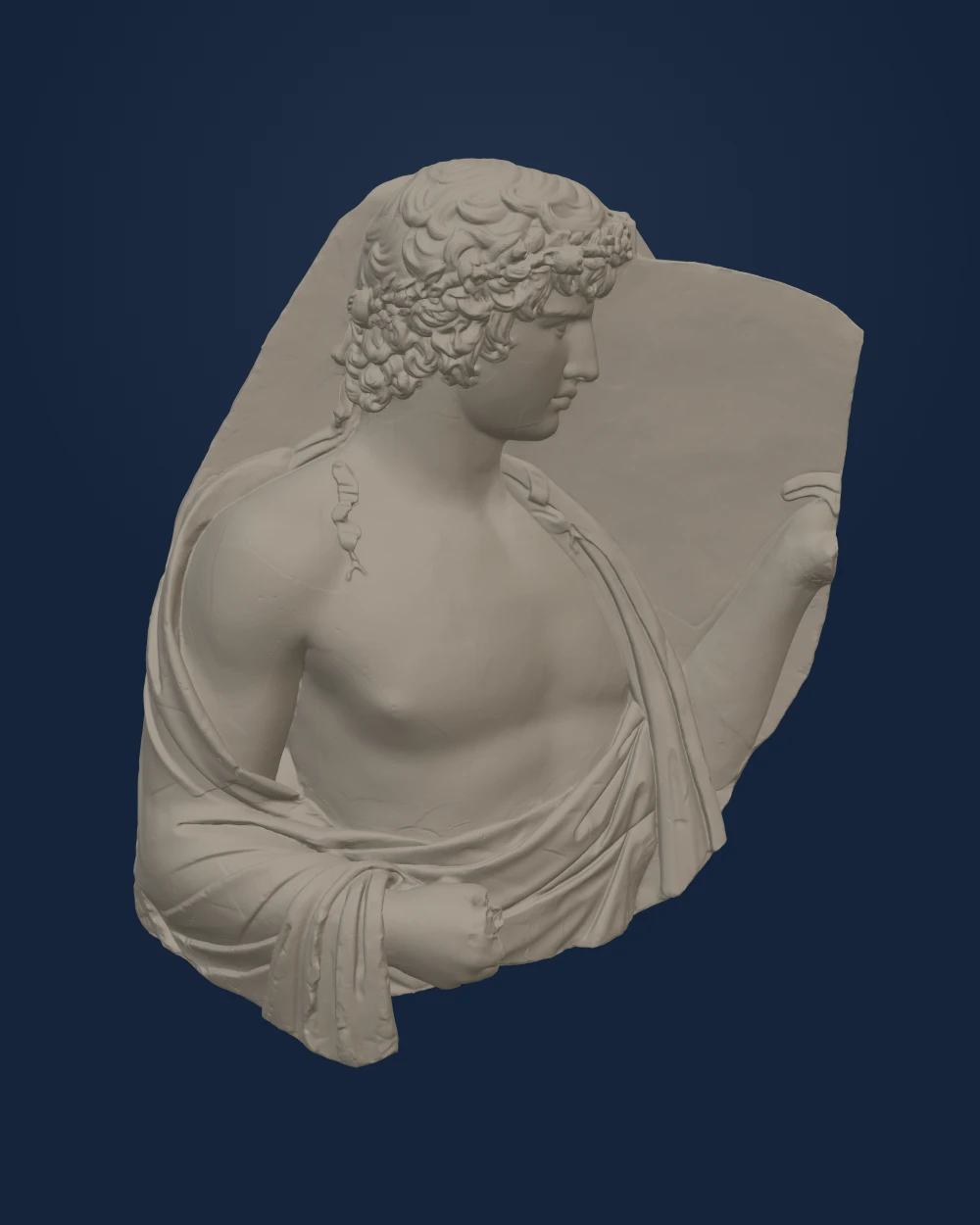 Antinoos Albani Relief — Unknown Roman sculptor; SMK plaster cast · 125–138 CE