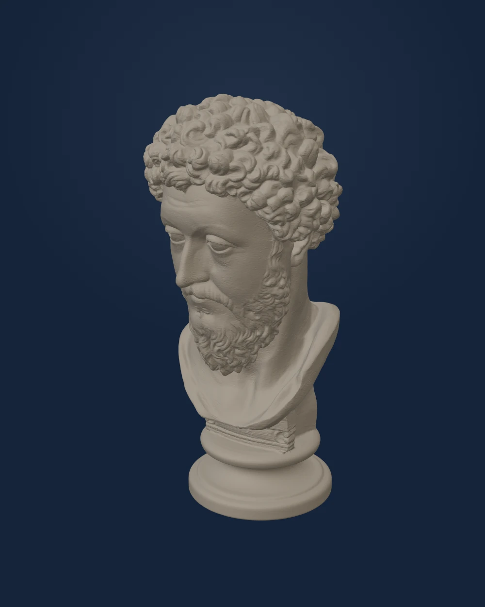 Head of Marcus Aurelius, from the Equestrian Statue on the Capitol — Unknown Roman sculptor; SMK plaster cast · 170–180 CE
