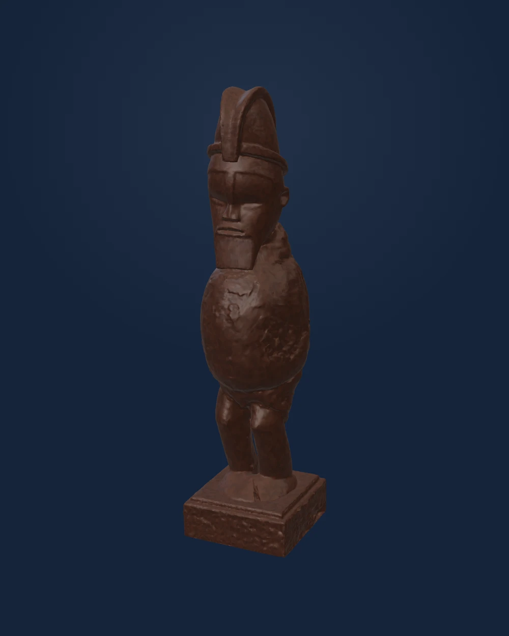Ancestor Figure Teke, Teke artist, Wood (ngasu or mulong) — Early modern