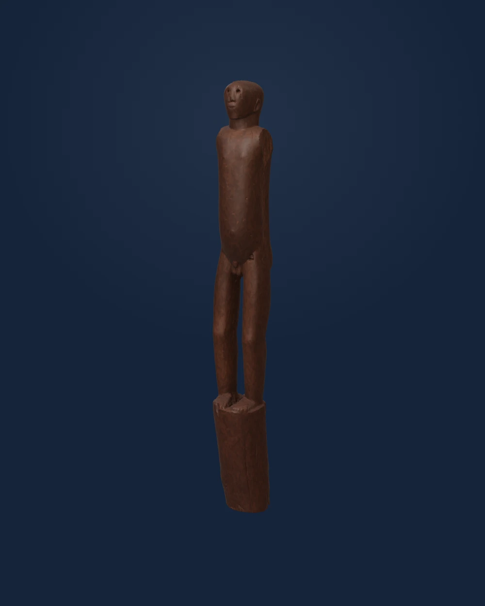 Ngya Commemorative Post, Bongo artist, Mahogany — Modern